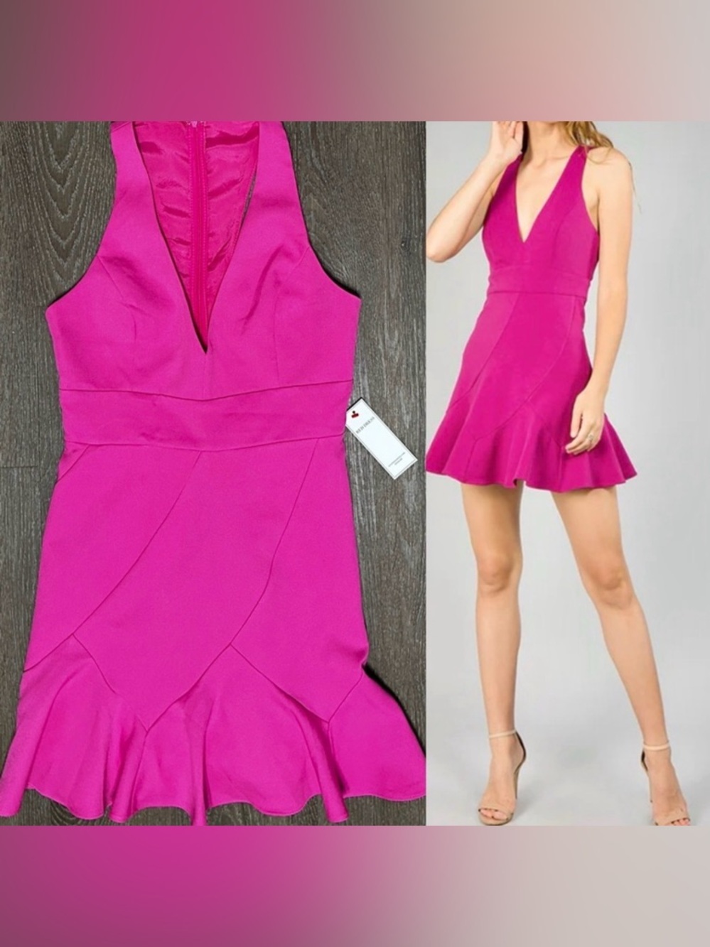 Do+Be Boutique mini Dress Size M Medium Hot Pink NWT